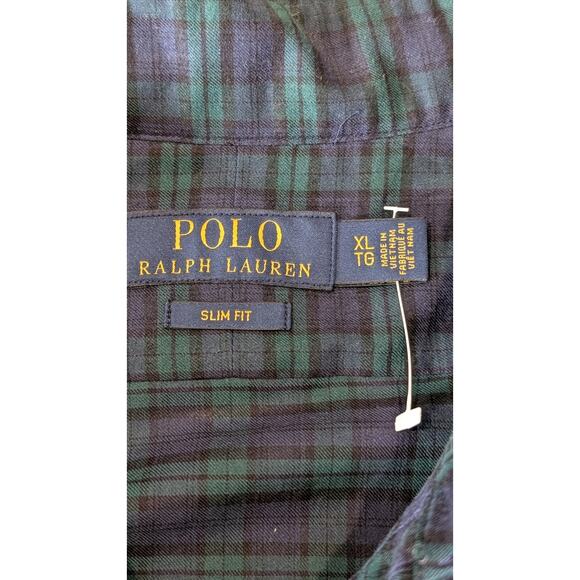 Ralph Lauren Polo Tartan Plaid Long Sleeve Button Up Shirt Men's XL Slim Fit NWT - Picture 6 of 10